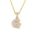 Hailey Bieber Initial Bubble Letter Necklace