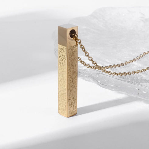 Stainless Steel Carved Scripture Pendant