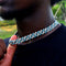Iced Out Two-Tone Crystal Cuban Link Chain Necklace