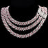 Iced Out Two-Tone Crystal Cuban Link Chain Necklace