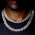 Iced Out Two-Tone Crystal Cuban Link Chain Necklace