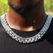 Iced Out Watch Band Cuban Choker Necklace