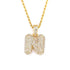 Hailey Bieber Initial Bubble Letter Necklace