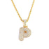 Hailey Bieber Initial Bubble Letter Necklace