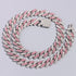 Iced Out Two-Tone Crystal Cuban Link Chain Necklace