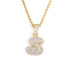 Hailey Bieber Initial Bubble Letter Necklace