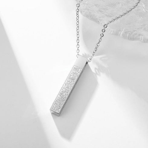 Stainless Steel Carved Scripture Pendant - BOGO