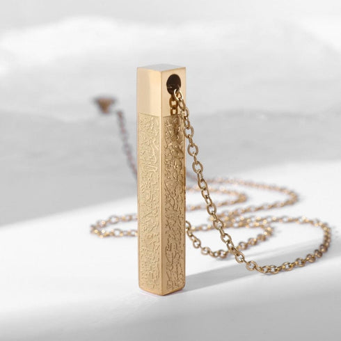 Stainless Steel Carved Scripture Pendant - BOGO