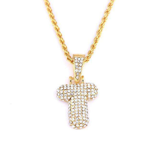 Hailey Bieber Initial Bubble Letter Necklace