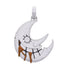 XL Iced Out Blood Moon Hip Hop Pendant Necklace