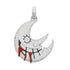 XL Iced Out Blood Moon Hip Hop Pendant Necklace