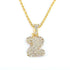 Hailey Bieber Initial Bubble Letter Necklace