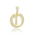 VVS Jewelry Old English Initial Pendant Necklace