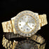 Gold Rollie Style Watch in Rotatable Bezel Sapphire Glass