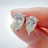 Oval Cut 925 Sterling Silver Moissanite Earrings