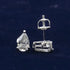 Oval Cut 925 Sterling Silver Moissanite Earrings