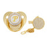 Custom Gold Bling Initial BPA Free Baby Pacifier