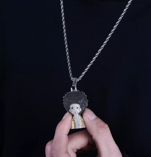 The Boondocks Micro Pave Pendant Necklace