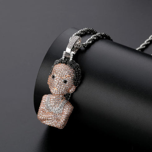 The Boondocks Micro Pave Pendant Necklace