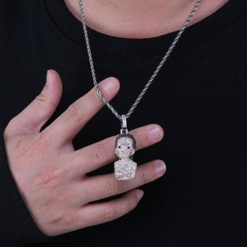The Boondocks Micro Pave Pendant Necklace