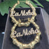 Personalized Custom Bamboo Name Hoop Earrings
