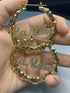 Personalized Custom Bamboo Name Hoop Earrings