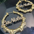Personalized Custom Bamboo Name Hoop Earrings