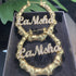 Personalized Custom Bamboo Name Hoop Earrings
