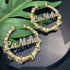 Personalized Custom Bamboo Name Hoop Earrings