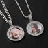 3D Custom Baguette Photo Pendant Chain with FREE Name Engraving