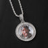 3D Custom Baguette Photo Pendant Chain with FREE Name Engraving