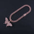 VVS Jewelry Cuban Link Butterfly Choker + FREE Tennis Choker