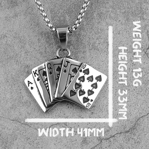 Poker Card Pendant Necklace