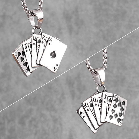 Poker Card Pendant Necklace