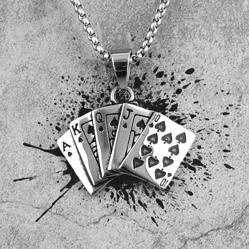 Poker Card Pendant Necklace