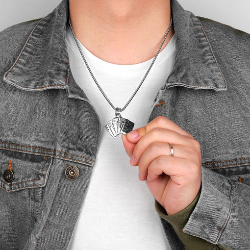 Poker Card Pendant Necklace