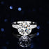 Radiant Sparkle 5CT 925 Sterling Silver Moissanite Engagement Ring