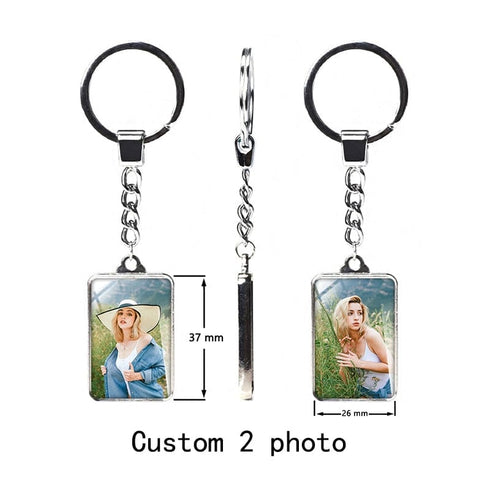 Custom Photo Keychain Heart-Shaped