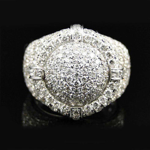 Round Bling Pinky Ring