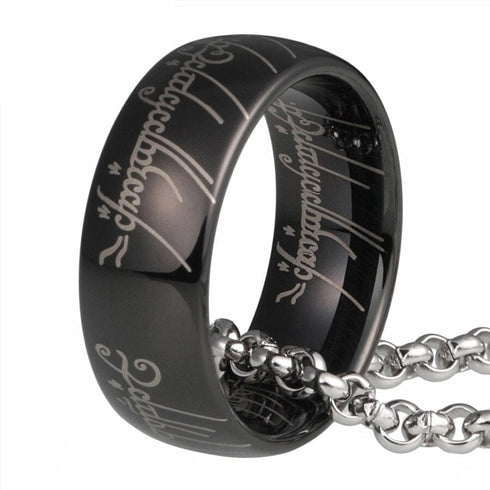LOTR One Ring Gold Plated Tungsten Carbide Ring Replica