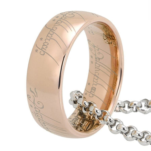LOTR One Ring Gold Plated Tungsten Carbide Ring Replica