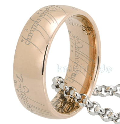 LOTR One Ring Gold Plated Tungsten Carbide Ring Replica
