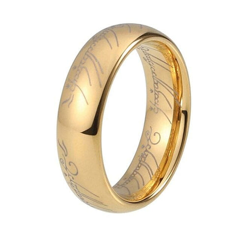 LOTR One Ring Gold Plated Tungsten Carbide Ring Replica