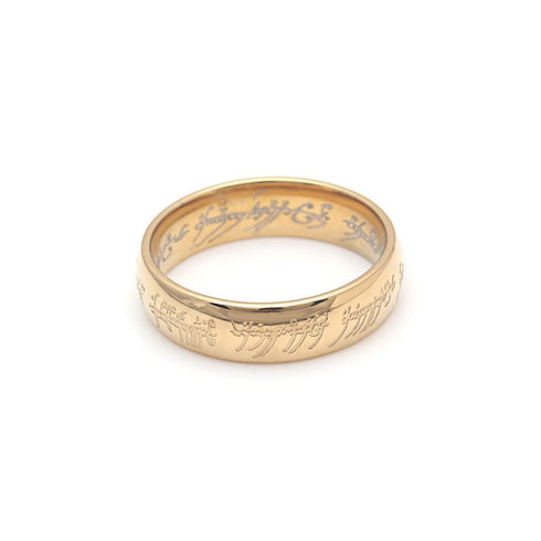 LOTR One Ring Gold Plated Tungsten Carbide Ring Replica