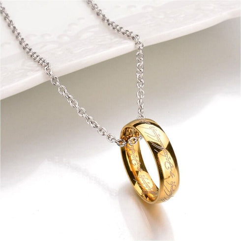 LOTR One Ring Gold Plated Tungsten Carbide Ring Replica