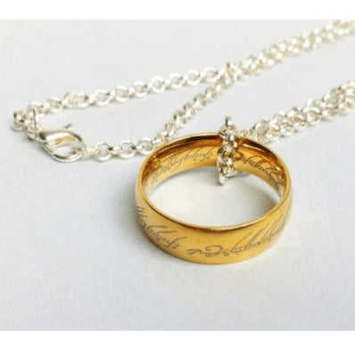 LOTR One Ring Gold Plated Tungsten Carbide Ring Replica