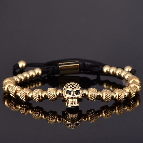 Roman Skull 3pc Bracelet Set