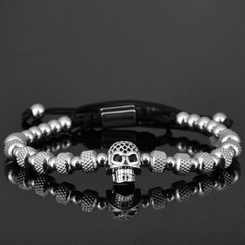 Roman Skull 3pc Bracelet Set