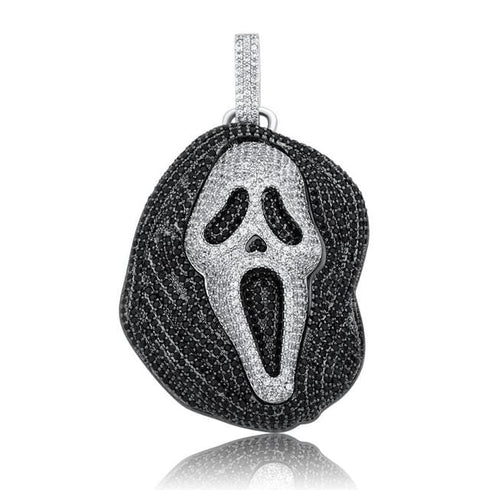 Iced Black Skull Pendant chain