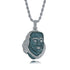 Icy Da Blue Face Benjamin Pendant Chain